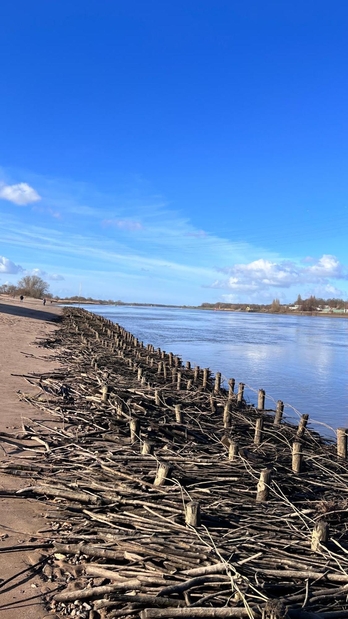 Gaestehaus Weserblick Am Weser-Sandstrand Berne ภายนอก รูปภาพ